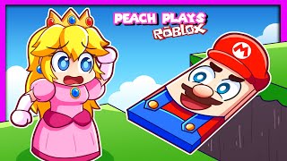 👑 ESCAPE CREEPY PLANK FACES  Peach Plays Roblox Plank It Ft MarioMeme [upl. by Teews]