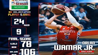 ORLAN WAMAR 24 POINTS VS ILOILO [upl. by Leiria308]