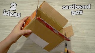 ✔ 2 Cardboard BOX Ideas 😱😍  DIY RECYCLE CARDBOARDS [upl. by Atilem665]