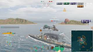 World of Warships  Schlieffen in 2vs2 Brawl  182k damage  1508 BXP  Schlieffen vs GK [upl. by Aihcela]