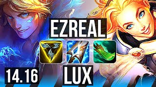 EZREAL vs LUX MID  7 solo kills 49k DMG  EUW Master  1416 [upl. by Falda992]