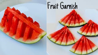 Fruit Garnish  Watermelon Decorating Ideas  Watermelon Carving  Watermelon Garnish [upl. by Garris346]