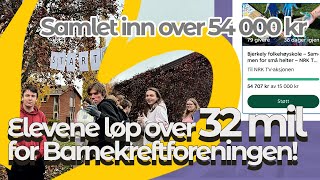 Elevene løp over 32 mil for TVaksjonen 💛 [upl. by Ilzel794]