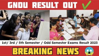 GNDU RESULT OUT ✔️1st 3rd amp 5th Semester  Odd Semester Exams Result 2023  Gndu Result News Today [upl. by Lamb]