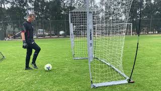 Home Training use the BowNet Small sized portable goal [upl. by Shurwood689]