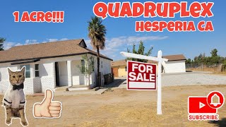 Quadruplex en Hesperia CA  1 Acre [upl. by Eeslek]