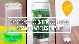 3 EXPÉRIENCES SCIENTIFIQUES POUR ENFANT  Facile et avec peu de matériel [upl. by Ludvig]