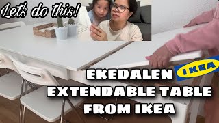 EXTENDABLE TABLE FROM IKEA EKEDALEN  UNBOXING AND ASSEMBLING [upl. by Donatelli]