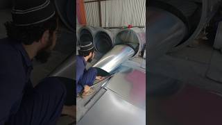 Cutting Galvanized Sheet galvanised metal shorts [upl. by Iey468]