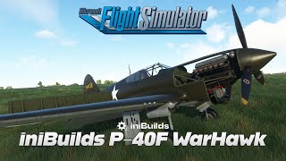 iniBuilds P40F WarHawk for Microsoft Flight Simulator [upl. by Sheeran]