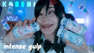 ASMR  Milkis drinking Intense gulping  Whispers [upl. by Jane156]