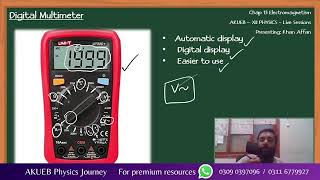 136 Ammeter Voltmeter Ohmmeter AVO meter Digital Multimeter  XII Physics AKUEB UrduHindi [upl. by Ahsitil]