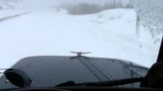 Driving the highway thru hell in blizzard 4000ft [upl. by Eyak]