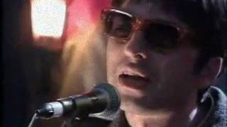 Oasis  Wonderwall Acoustic Backstage at Glastonbury 95 [upl. by Lunsford]