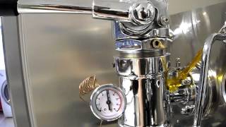 Gaggia old lever group AmericaOrioneTell pressure [upl. by Werby]