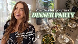 25 Ways to Level Up Your DINNER PARTY🍴 creative hosting ideas  tips  morgan yates [upl. by Aerdnu]