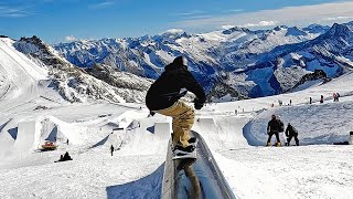 Park Snowboarding with EPIC Views in Austria [upl. by Ahsenahs]