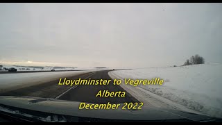 Lloydminster to Vegreville Alberta  December Saskatchewan Trip Part 10 [upl. by Yttel]