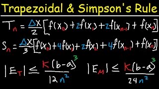 Numerical Integration  Trapezoidal Rule amp Simpsons Rule [upl. by Torre]