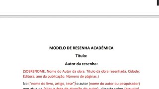 Modelo PRONTO de Resenha [upl. by Ttayh]