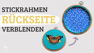 Sticken lernen  die Rückseite aufhübschen [upl. by Ahsieket]