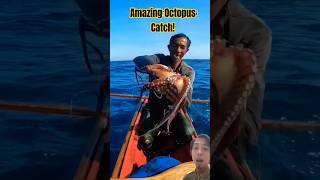 BareHanded Octopus Catch Fisherman Hauls a Giant with Just a Line AmazingCatch [upl. by Notsua]