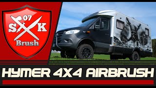 Hymer 4x4 Wohnmobil Airbrush Fluch der Karibik Custompaint Lackierung [upl. by Rodolph]