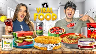 Trying New TikTok Viral Food Trends 🍕🤤 Yash and Hass part3 [upl. by Anuahsed617]