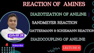 SANDMEYER REACTION  SCHIEMANN REACTION  GATTERMANN REACTION  AMINES CLASS 12 CHEMISTRY NCERT [upl. by Goraud]