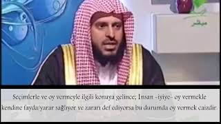 Muhaddis Şeyh Abdulaziz etTarifînin seçim hakkında ki görüşü ve oy vermeye verdiği cevaz [upl. by Kaylyn377]