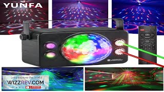 Party Light Disco Ball Laser Projection UV Strobe Light Voice Control DJ Review [upl. by Nue]