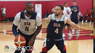 Watch NBA stars learn theyve made the US Olympic team  Paris Olympics  NBC Sports [upl. by Buyse626]