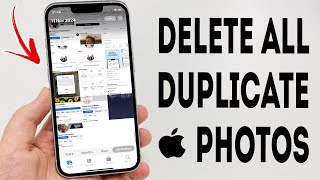 How To Delete All Duplicate Photos On iPhone  Full Guide [upl. by Ruosnam36]