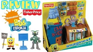 Review Bob Esponja Imaginext Playset do Siri Cascudo e Balde de Lixo [upl. by Roos839]