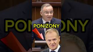 ANDRZEJ DUDA MASAKRUJE TUSKA W SEJMJE polityka duda polskapolityka tusk [upl. by Nobe930]