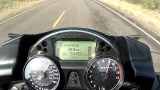 KAWASAKI CONCOURS 14  GTR1400 0140ish MPH RUN DURING WEST TEXAS CLOSED COURSE ROAD RACE TRIALS [upl. by Aniles877]