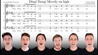 Sing along with The Kings Singers Ding Dong Merrily on high [upl. by Norehs]