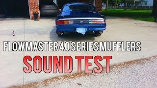 Flowmaster 40 Series Mufflers Sound Test  1981 Z28  FlowMaster 40 Series Mufflers [upl. by Donough810]