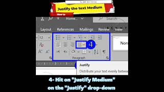 How to Justify the Text Medium in MS Word [upl. by Eulalee]