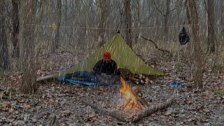 Plow Point Tarp Camp in the Rain  an unpleasant surprise [upl. by Malha]