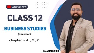 Business Studies  One Shot  Detail Revision  Ch456 [upl. by Rusell]