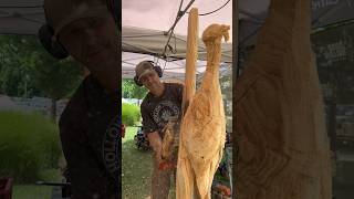 Watch Joe Stebbings Incredible Chainsaw Carving A Turkey Like No Other [upl. by Adali]