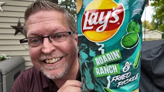 Lays Roarin Ranch amp Fried Pickle Potato Chips Review  Food Lion Exclusive [upl. by Freeland]