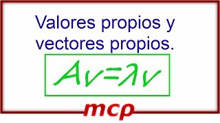 Valores propios y vectores propios [upl. by Keese]