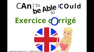 Anglais exercice corrigé  CAN Could TO BE ABLE TO  21160 [upl. by Nnaycart]