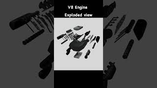 V8 Engine Exploded view solidworks3d [upl. by Odrautse322]