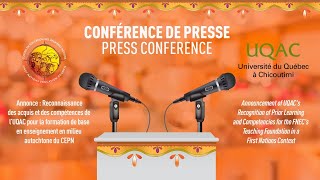 Conférence de presse UQAC [upl. by Ennaeilsel201]