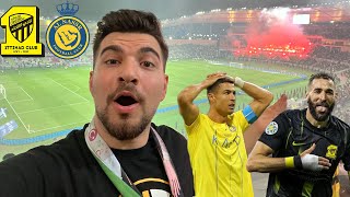 BENZEMA vs RONALDO  MÜTHİŞ ATMOSFER ÇILGIN TARAFTARLAR  Ittihad FC 25 Al Nassr Stadyum Vlog [upl. by Opiak]