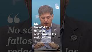 Kicillof criticó a los medios de comunicación por su cobertura de la causa contra Cristina [upl. by Mathilde]