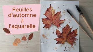 Peindre des feuilles dautomne à laquarellewatercolor autumn leaves watercolorpaintings [upl. by Acillegna]